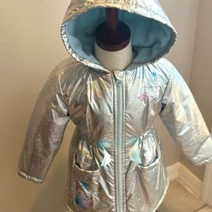Frozen holographic puffer jacket